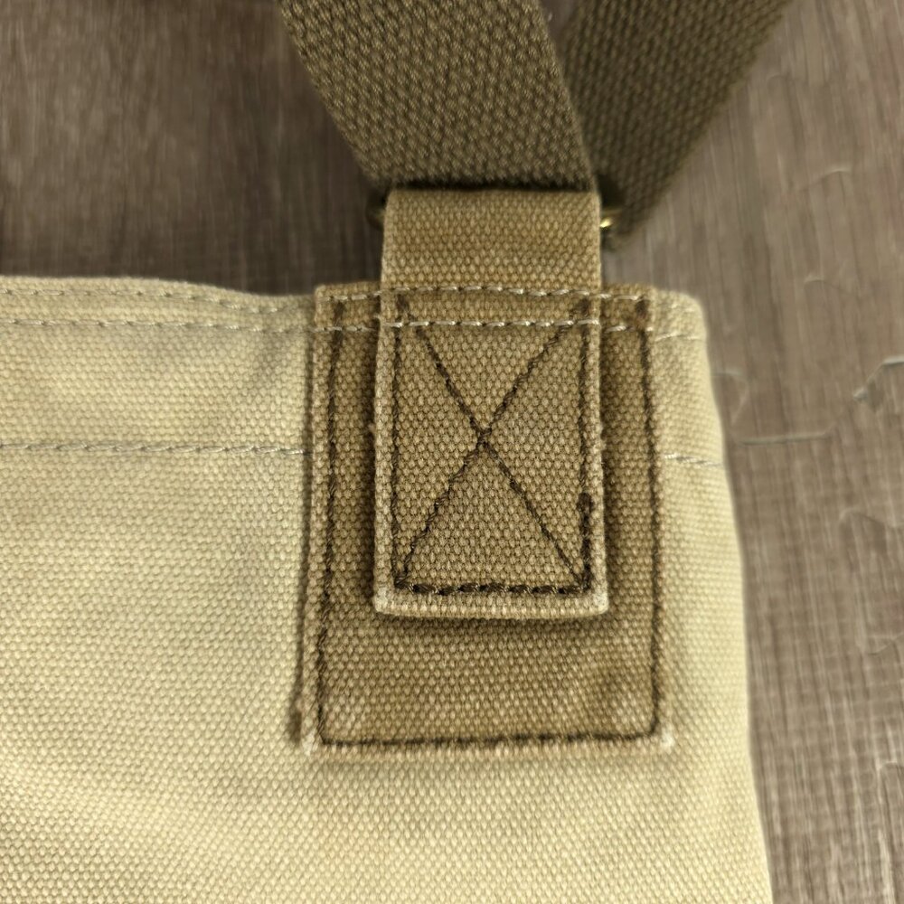 Chala Patch Crossbody Bag Canvas Purse ~ Chihuahua Dog Key Fob ~Sand Beige Green - Picture 6 of 16